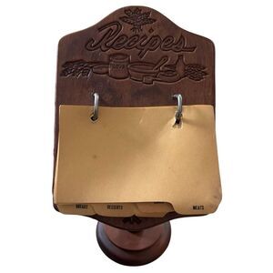 Vintage Wooden Recipe Stand With Dividers 1960’s